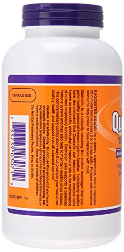 NOW Quercetin with Bromelain,240 Veg Capsules