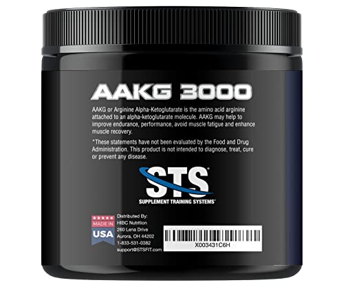 STS AAKG Powder 300 Grams - Arginine Alpha Ketoglutarate - Nitric Oxide Booster, Enhanced Endurance and Energy