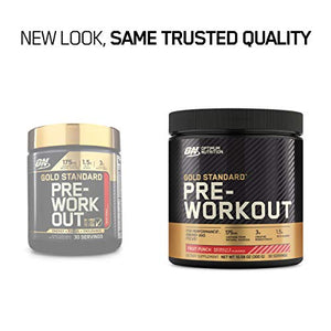 Optimum Nutrition Gold Standard Pre-Workout, Vitamin D for Immune Support, with Creatine, Beta-Alanine, and Caffeine for Energy, Keto Friendly, Fruit Punch, 30 Servings (Packaging May Vary)