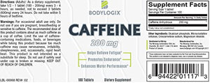 Caffeine Pills 200mg, Bodylogix Caffeine Tablets Maximum Potency Caffeine Supplement (100 Tablets) (Pack of 1)