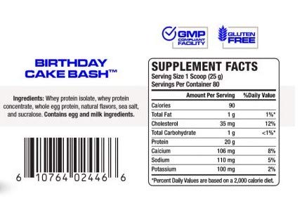 VPX Proplex Protein Powder - 3 Protein Source Blended Protein Powder, Whey Protein Isolate, Whey Protein Concentrate, Whole Egg Protein Blended Protein Powder - Birthday Cake, 4.4 Pound (Pack of 1)