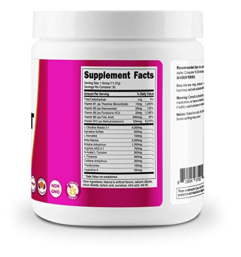 Nutricost Pre-Workout Powder for Women Watermelon (30 Serv)