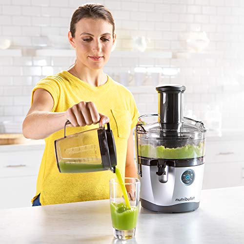 NutriBullet Juicer Pro Centrifugal Juicer Machine for Fruit, Vegetables, and Food Prep, 27 Ounces/1.5 Liters, 1000 Watts, Silver, NBJ50200