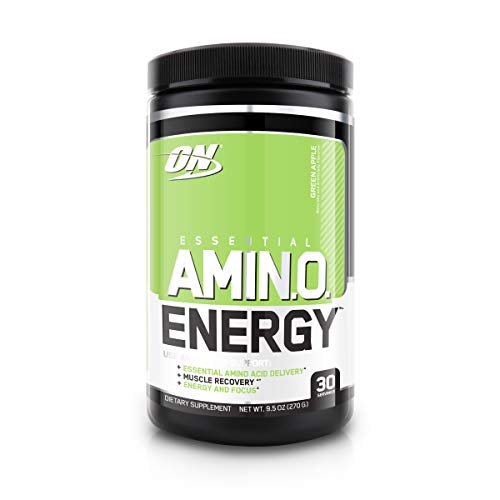 Optimum Nutrition Amino Energy - Pre Workout with Green Tea, BCAA, Amino Acids, Keto Friendly, Green Coffee Extract, Energy Powder - Green Apple, 30 Servings