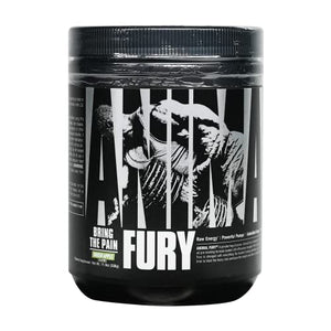 Animal Fury Pre Workout Powder Supplement – Energize Your Workout With More Focus, Energy, Endurance and Pumps, Green Apple - 20 Servings