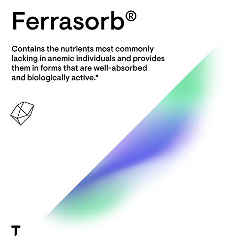 Thorne Research - Ferrasorb - Complete Blood-Building Formula with Iron, Folate, and B Vitamins - 60 Capsules