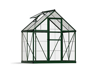 Palram HG5504G Hybrid Hobby Greenhouse, 6' x 4' x 7', Forest Green
