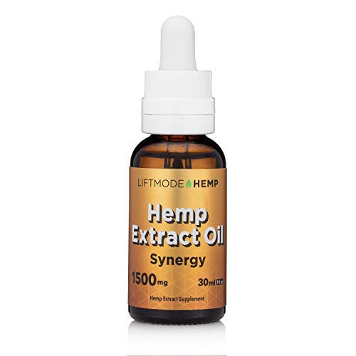 LiftMode Hemp Extract Crude Oil 1500mg (Synergy - for Sleep & with Terpenes, Black Seed & Turmeric) | Non-GMO, Organic & Gluten Free