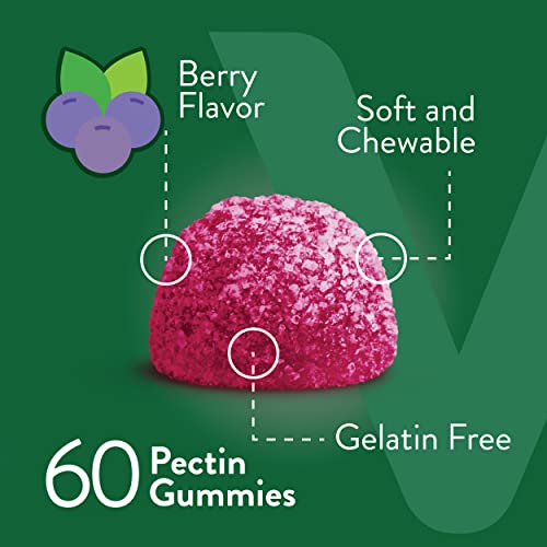 Zinc 50MG Gummies for Healthy Immune Support - for Adults and Teens - Dietary Supplement, Pectin Based, Vegan, Gelatin Free, Gluten Free, Berry Flavor Chewable Gummy [60 Count 1 Pack]