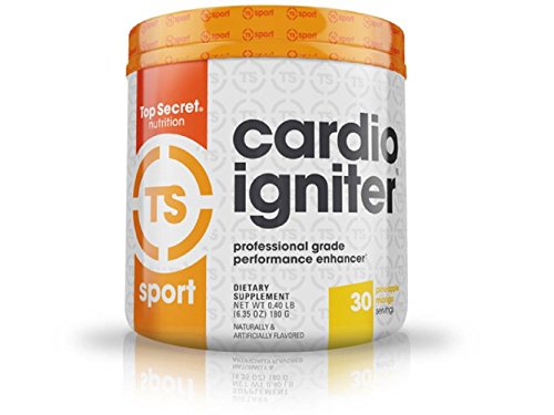 Top Secret Nutrition Cardio Igniter Pre-workout Supplement with Beta-alanine, L-Carnitine, and Beet Root Extract, 6.35 oz. (180g), (30 Servings) Pineapple Mango