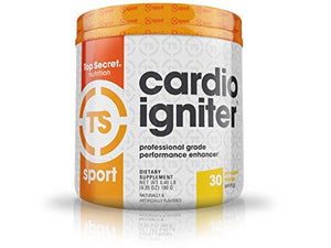 Top Secret Nutrition Cardio Igniter Pre-workout Supplement with Beta-alanine, L-Carnitine, and Beet Root Extract, 6.35 oz. (180g), (30 Servings) Pineapple Mango