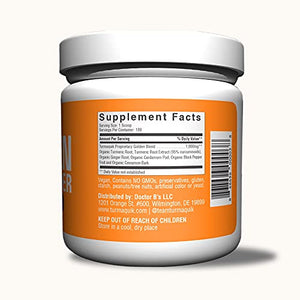 Organic Golden Milk Turmeric Powder Mix (180 Servings) + Superfood Blend of Ginger, Black Pepper, Curcumin, Cinnamon, Cardamom - Anti Inflammatory, Non-GMO, Vegan, Keto, Ayurvedic - Turmaquik