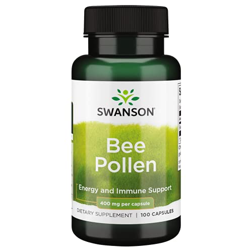Swanson Bee Pollen 400 Milligrams 100 Capsules (1 Pack)