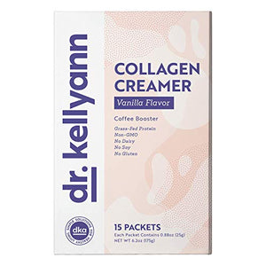 Keto Coffee Creamer Vanilla with Coconut Oil & 100% Grass-fed Collagen Powder - Dairy free, Sugar free, Gluten-Free, Soy free, Low Carb - Perfect for Keto, Paleo, Weight loss Diets (15 servings)