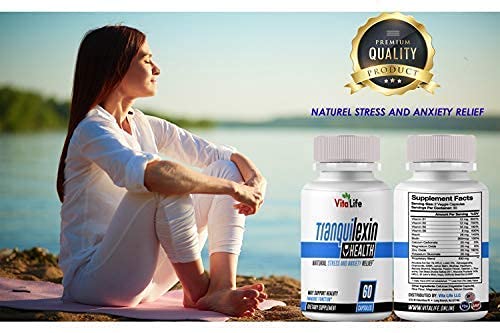 Tranquilexin - Stress & Anxiety Relief - All Natural - Extra Strength with Ashwagandha, Bacopa, Valerian & More - Tranquilene | Zen 60 Vegetal Capsules