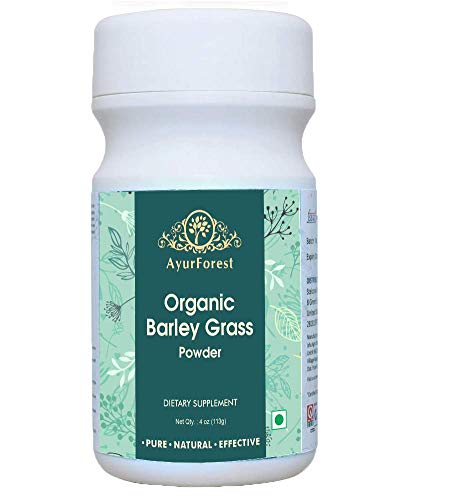 AyurForest Premium Quality Organic Barley Grass Powder Energy Supplements superfood- 113 GMS