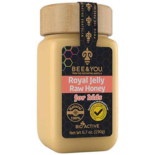 BEE and You Royal Jelly + Raw Honey Mix for Kids – Pure – Superfood – No Additives/Flavors/Preservatives Added – 6.7 oz…