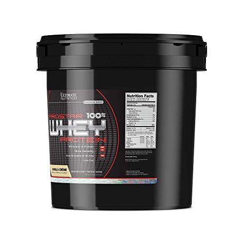 Ultimate Nutrition Prostar Whey Protein Powder, Low Carb Protein Shake with Bcaas, Blend of Whey Protein Isolate Concentrate and Peptides, 25 Grams of Protein, Keto Friendly, 10 Pounds, Vanilla Crème