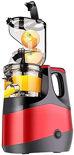 XUERUIGANG Slow Masticating Juicer Cold Press Juice Extractor Apple Orange Citrus Juicer Machine with Wide Chute Quiet Motor for Fruit Vegetables (red)