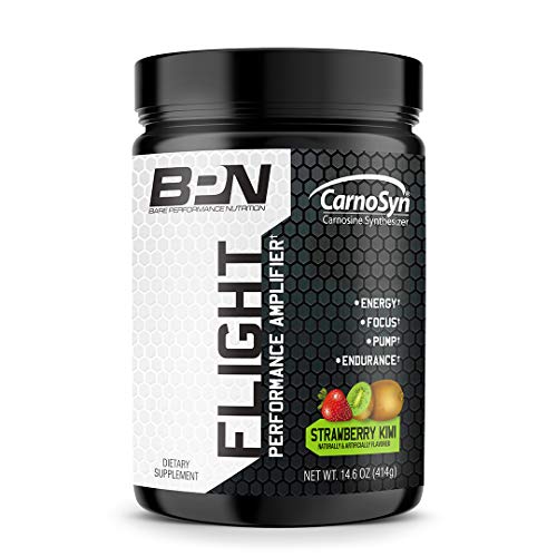 Bare Performance Nutrition, Flight Pre Workout, Energy, Focus & Endurance, Formulated with Caffeine Anhydrous, DiCaffeine Malate, N-Acetyl Tyrosine (30 Servings, Strawberry Kiwi)