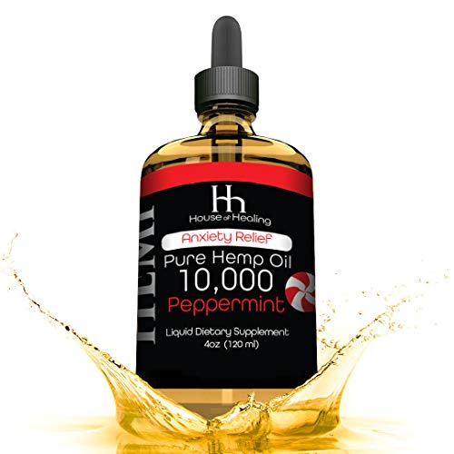 Hemp Oil for Pain Relief :: Hemp 10,000mg :: Hemp Extract :: May Help with Inflammation, Joints, Mood, Sleep & More :: Hemp Drops :: Rich in Omega 3,6,9 (Peppermint)