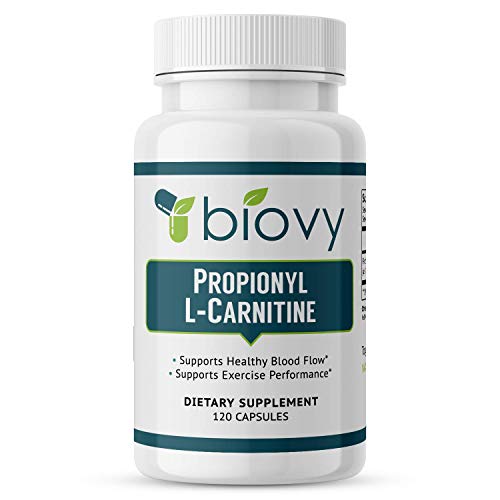 High Absorption Propionyl-L-Carnitine (PLCAR) by Biovy™ - No Artificial Fillers - Effective Propionyl L Carnitine HCL Supplement to Support Blood Circulation - 120 Capsules
