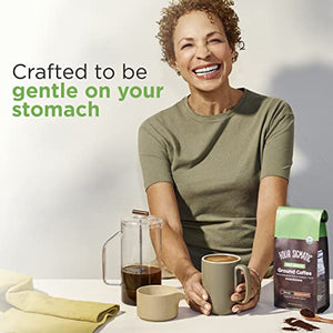 Four Sigma Foods Mushroom Ground Coffee with Probiotics, Organic and Fair Trade Coffee with Turkey Tail, Chaga, prebiotics, & CFU shelf-stable, heat resistant probiotics, Immune Support, 12 Oz