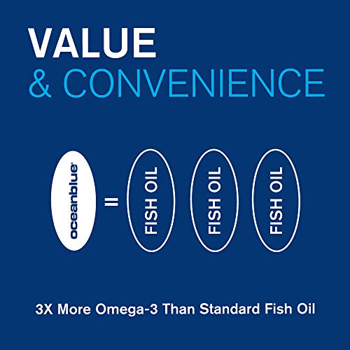 Oceanblue Omega 3 2100-120 Softgels - 2 Pack - Triple Strength Burpless Fish Oil ? Molecularly Distilled - High Concentration EPA DHA and DPA - Wild-Caught - Natural Orange Flavor