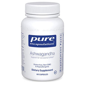 Pure Encapsulations Ashwagandha | Supplement for Thyroid Support, Joints, Adaptogens, Focus, and Memory* | 60 Capsules