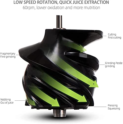 Juicer Machines Slow Juicer Masticating Juicer Machine, BPA-Free Chewing Slow Screw Juicer Wireless Slow Juicer Fruit and Vegetable Cold Pressed Juicer Drinking Water