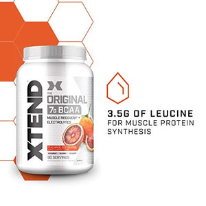 XTEND Original BCAA Powder Italian Blood Orange - Sugar Free Post Workout Muscle Recovery Drink with Amino Acids - 7g BCAAs for Men & Women - 90 Servings