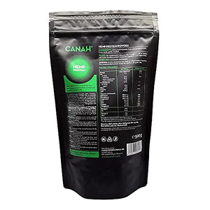 Natural Hemp Protein Powder by Canah® 16.9 Ounces / 500 g ✔️ Vegan, High in Protein, Fibre, Omega 3 & Omega 6, Amino Acids, Vitamins and Minerals, Certified Kosher 💚 European Sourced