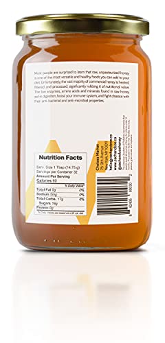 Unfiltered Raw Honey by Zach & Zoe Sweet Bee Farm – Pure Farm Raised Honey Packed with Powerful Anti-oxidants, Amino Acids, Enzymes, and Vitamins! (Wildflower - 16oz)