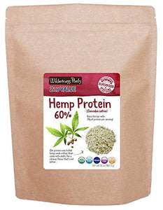 Wilderness Poets, Cold Pressed Organic Hemp Protein Powder, 19 G (32 Ounce - 2 Pound)