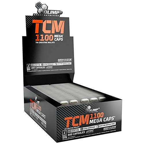 TCM - Tri Creatine Malate | Bodybuilding Pills for Muscle Mass Growth | Anabolic and Anticatabolic | Blisters Only - No Box (60 Capsules)