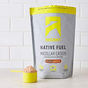 Ascent Native Fuel Micellar Casein Protein Powder - 2 Lbs - Chocolate Peanut Butter