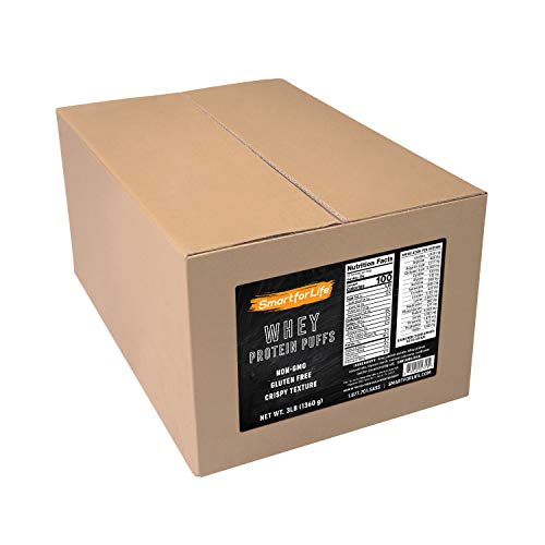 Smart for Life - Whey Protein Puffs - High Protein Zero Sugar Whey Protein Isolate Puffs 3LB - 18 Grams Protein Snacks Bulk - Non-GMO, Gluten-Free - 3 Pound Box - 53 Serving