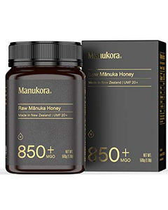 Manukora UMF 20+/MGO 850+ Raw Mānuka Honey (500g/1.1lb) Authentic Non-GMO New Zealand Honey, UMF & MGO Certified, Traceable from Hive to Hand