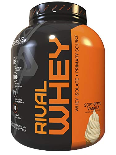 Rivalus Rivalwhey – Soft Serve Vanilla 5lb - 100% Whey Protein, Whey Protein Isolate Primary Source, Clean Nutritional Profile, BCAAs, No Banned Substances, Made in USA