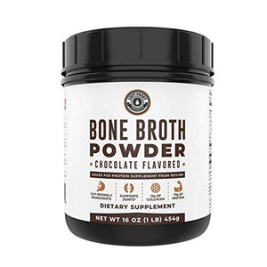 Bone Broth Protein Powder Chocolate 1 lb, Grass Fed, Non-GMO Ingredients, Gut-Friendly*, Dairy Free Protein Powder, Left Coast Performance…