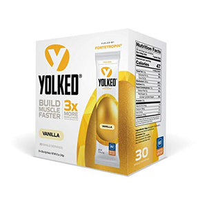 YOLKED - Clinically Proven and NSF-Certified All Natural Muscle Building Supplement - Increase Lean Muscle, Reduce Muscle Loss, and Improve Recovery with Protein’s Perfect Partner, 30 Servings