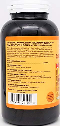 Qualitylab Royal Jelly 1000 mg 250 Capsules (Made in Canada)