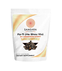 Samsara Herbs Fo-Ti Extract Powder (16oz/454g) (He Shou Wu) - 20:1 Concentrated Extract