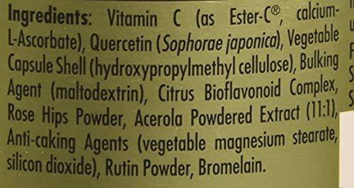 Solgar Quercetin Complex with Ester-C Plus, 100 Vegetable Capsules - Supports Immune Health, Antioxidant - Gentle on the Stomach Vitamin C - Non-GMO, Vegan, Gluten Free, Dairy Free - 50 Servings