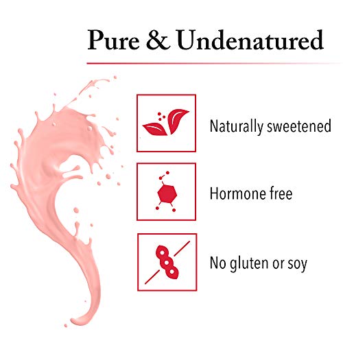 Whey Factors by Natural Factors, Grass Fed Whey Protein Concentrate, Aids Muscle Development and Immune Health, Strawberry, 2 lb