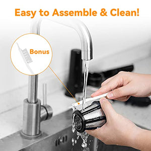Slow Juicer Attachment for KitchenAid Stand Mixers Replacement, Masticating Juicer Accessories for All Kitchen Aid Mixers by Aikeec, Cold Pressed Juicer Parts, Great for Fruits and Vegetables, Black