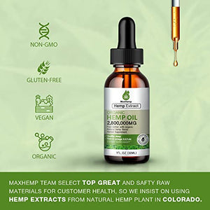 (2 Pack) High Potency Hemp Oil for Pain Relief and Inflammation - Supports Anxiety Sleep Stress Mood Focus - Maximum Strength Extract - Zero CBD Oil Tincture Drops - Organic Herbal Supplement