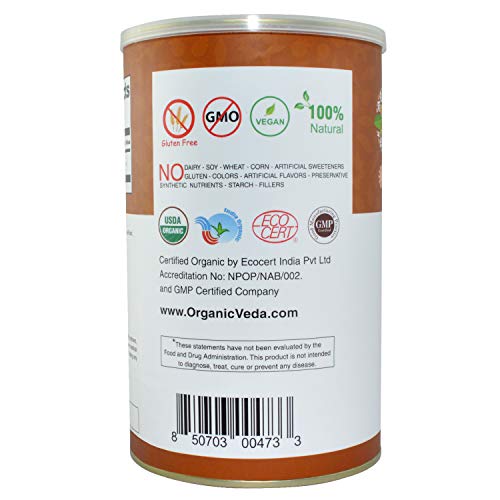 Organic Veda Ashwagandha Powder 1 lb | High Potency Natural Withanolides, Pure 100% Organic Ashwagandha, Premium Selected Roots, India Original Withania somnifera, Non GMO | Anxiety Relief & Adrenal Support