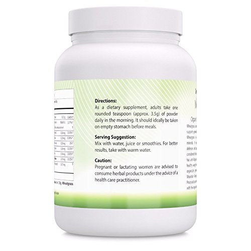 Amazing India - Certified Organic Wheatgrass Powder Helps in The Formulation of Hemoglobin, Supports Healthy Weight Management,Promotes Overall Health & Well-Being Pack of 2