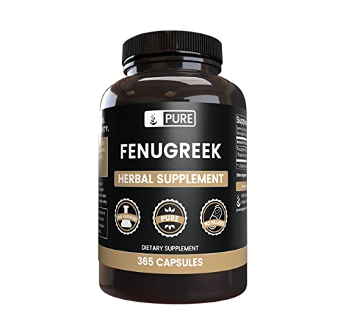 Pure Original Ingredients Fenugreek (365 Capsules) No Magnesium Or Rice Fillers, Always Pure, Lab Verified